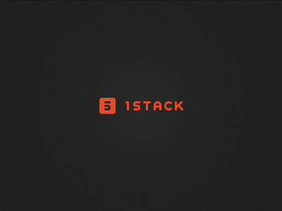 1stack 1stack black dark identity logo one onestack orange red rounded simplistic stack swiss