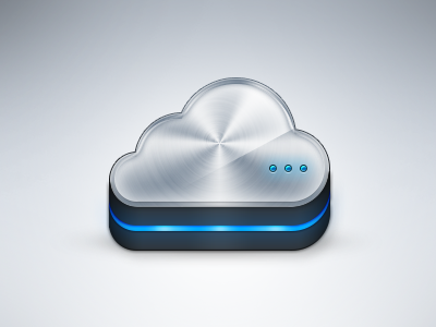 Cloud blue cloud design icon server steel ui ux