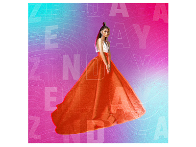 Poster design color design graphic design poster zendaya