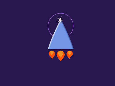 Rocket affinitydesigner branding dailylogochallenge design logo minimal rocket space spaceship stars vector