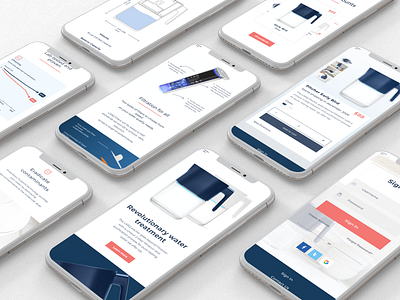 Redesign of the mobile version of the LARQ website. figma mobile ui mockups photoshop redesign ui design