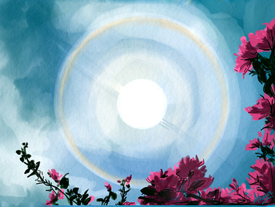Halo Sun didg digital illustration digital painting graphic design illustration nature illustration