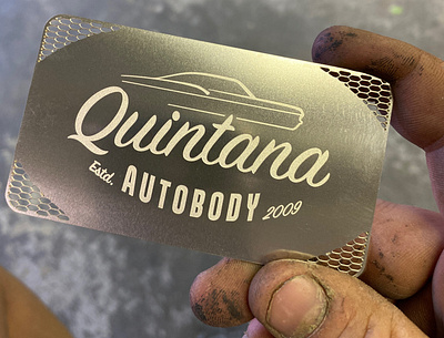 Quintana Autobody 2009 autobody automotive brand design branding car idaho impala logo logo design mechanic