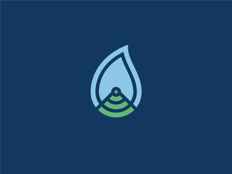 Droplet With Signal By Son Of Erik Design On Dribbble