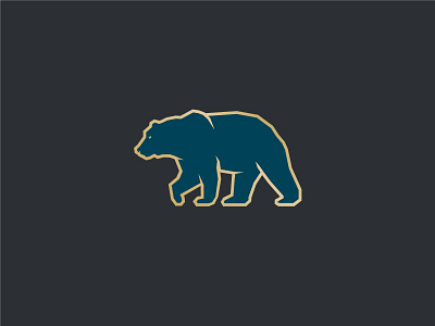 Blue Ridge Concept bear branding bear logo bears blue and gold truck brand trucking company logo vector bear