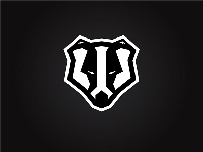 Badger angular animal logo badger badger mark black and white branding logo logo design mad animal sharp sports team logo