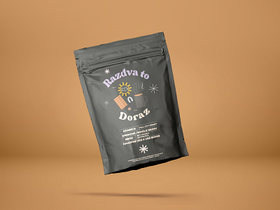 Coffee package branding design illustration logo typography