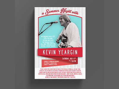 Kevin Yeargin Concert Poster branding concert graphic design marketing music