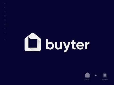 letter b + home unique logo