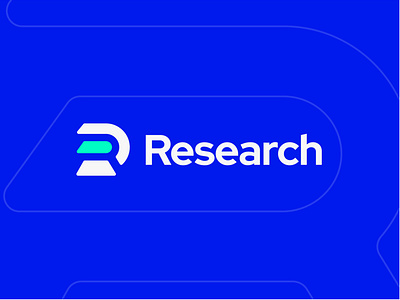 R search logo creative unique minimal logo mark