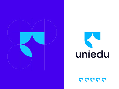U logo letter mark creative modern minimalist