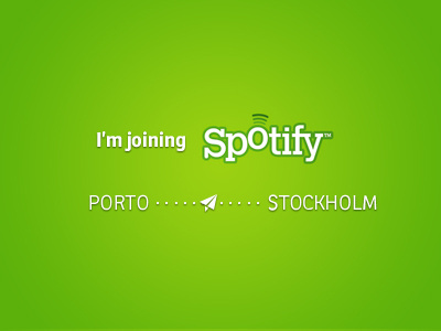 I'm joining Spotify green music spotify stockholm sweden work