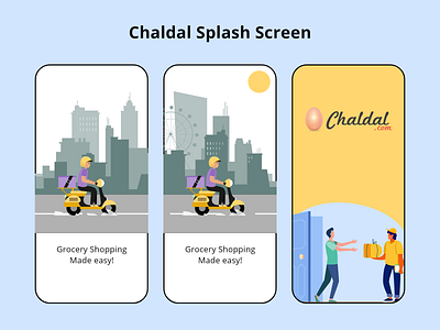 Chaldal Mobile App Splash Screen animation illustration splashscreen