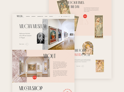 Mucha Museum in Prague - UX/UI Concept design figma illustration ui ux web webdesign website