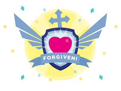 Forgiven Badge badge illustration unlockable