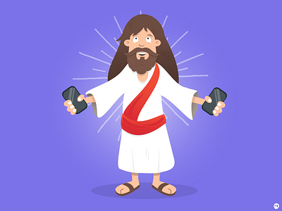 MG JC characters illustration jesus lookalike vector website illustrations