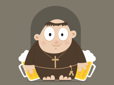 Busted Abbot abbot beer cartoon