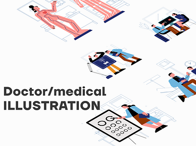 Doctor/medical ILLUSTRATION doctor app doctor appointment illustraion medical care medical design ui design webdesign