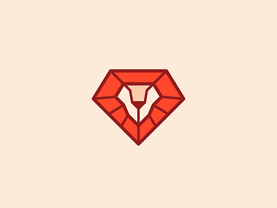Lviv Ruby User Group diamond lion logo red ruby