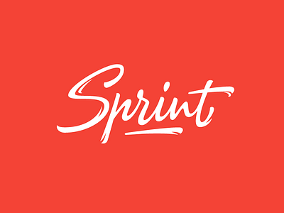 Sprint lettering sign speed typography