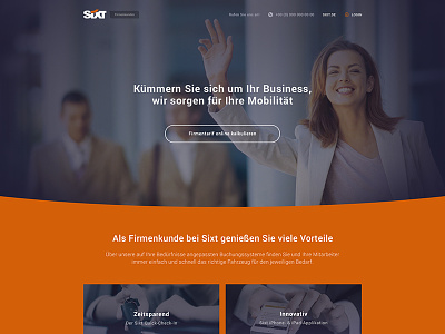 Sixt Firmenkunden clients company consulting home responsive startpage statistics ui web webdesign website