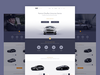 Limo Service cars clean flat limousine responsive screendesign ui ux