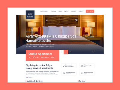 Mystays Premier Residence III clean design flat home homepage redesign responsive screendesign ui ux web webdesign