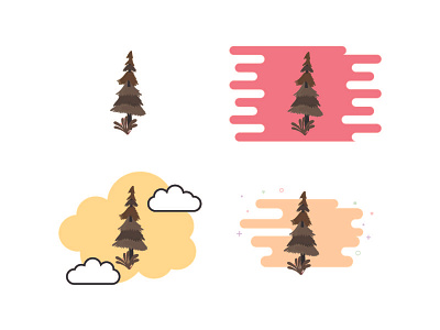 Tree Icon Design Bundle color