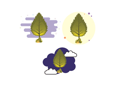 Tree Icon Design Bundling Cute