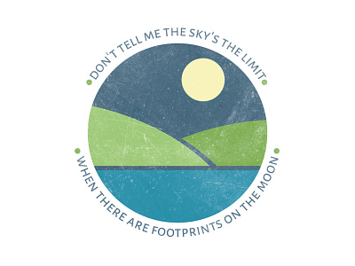 Don't Tell Me the Sky Is the Limit design dream illustration nature night quote sticker