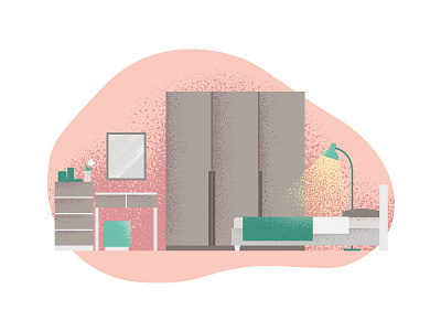 Furniture illustration grain