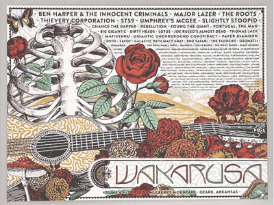 Wakarusa Poster festival gig art gig poster music festival poster psychedelic screen print screenprint wakarusa