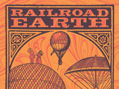 Railroad Earth NYE 2015 gig gig poster music new years eve poster psychedelic railroad earth screen print