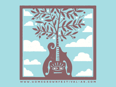 Homegrown Music Festival Branding bluegrass gig gig poster music music festival poster psychedelic screen print