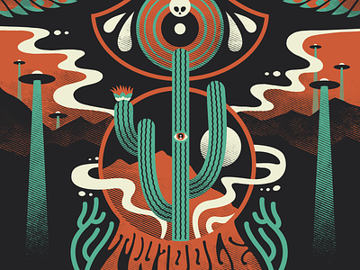 Twiddle @ Boulder Theater cactus gig poster jamband poster psyechedelic screen print twiddle