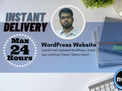 instant WordPress responsive website design 24 hours maximum