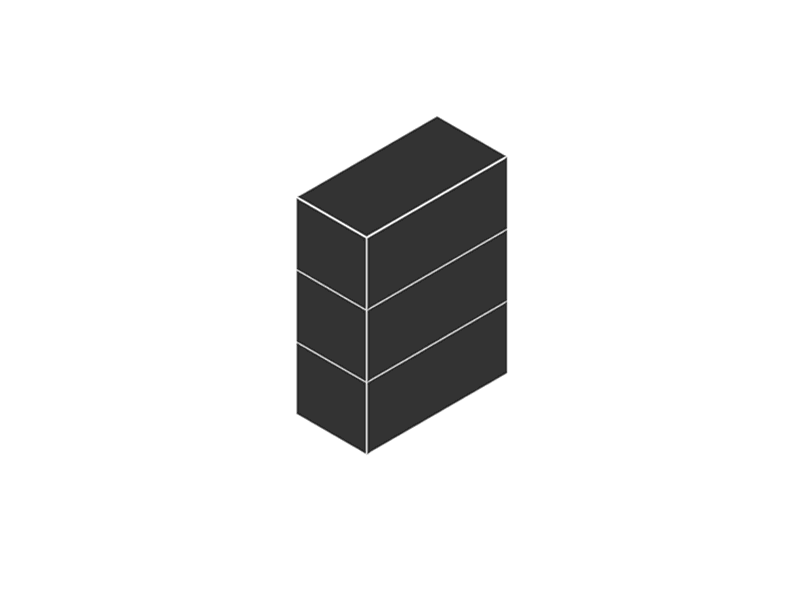 Rising Blocks 3d animation black and white blocks branding gif isometric logo minimalism monochrome simple startup