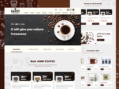 Coffee shop landing page UI design