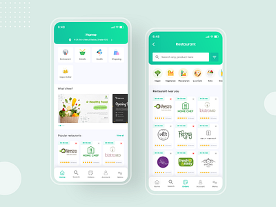 Food delivery app ui design