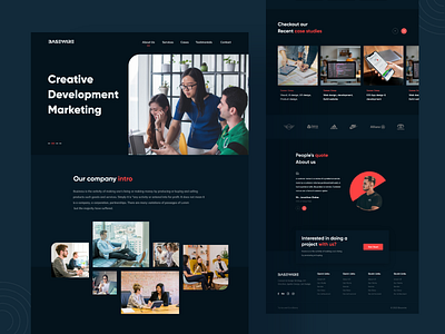 Creative Agency landing page ui design