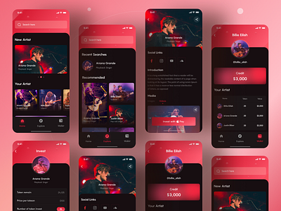 Music app UI & UX design