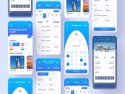 Flight Booking App UI Design