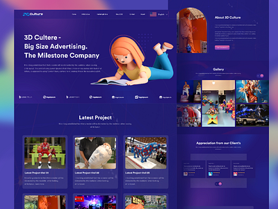 3D Agency Lanidng Page Design