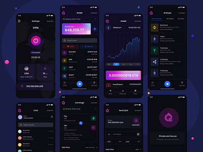 Crypto App Design appredesign clean ui crypto crypto curency crypto wallet cryptoapp cryptowallet dark ui digital digital currency app mobile ui nft app nft wallet nftminting trendyui ui2022 uidesign uitrend uxdesign wallet app