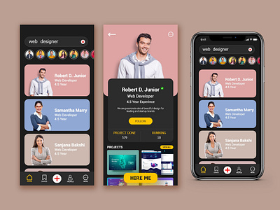 Freelancer App UI/UX Design  By Mehedi Hasan