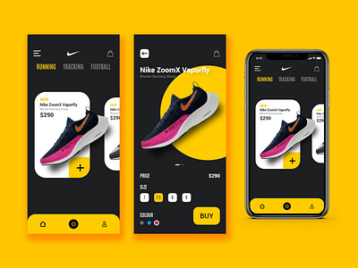 Shoes Selling NIKE App UI Design