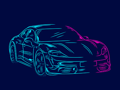 Sport Car art car classic color colorful design drawing expensive graphic illustration line art logo modern ride royal sport sport car style vector vehicle