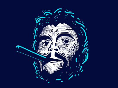 Che Guevara vector portrait animation art branding cigarette color colorful cuba design graphic graphic design hero illustration logo man motion graphics portrait revolutionary ui vector vintage
