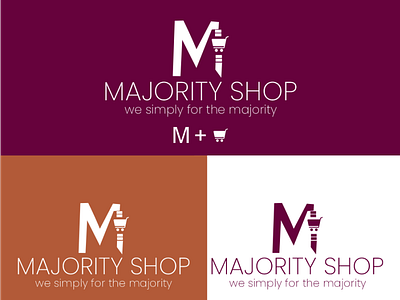 Majority Shop Logo branding design illustration logo minimal typography