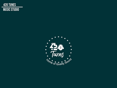 420 tunes branding design logo minimal typography